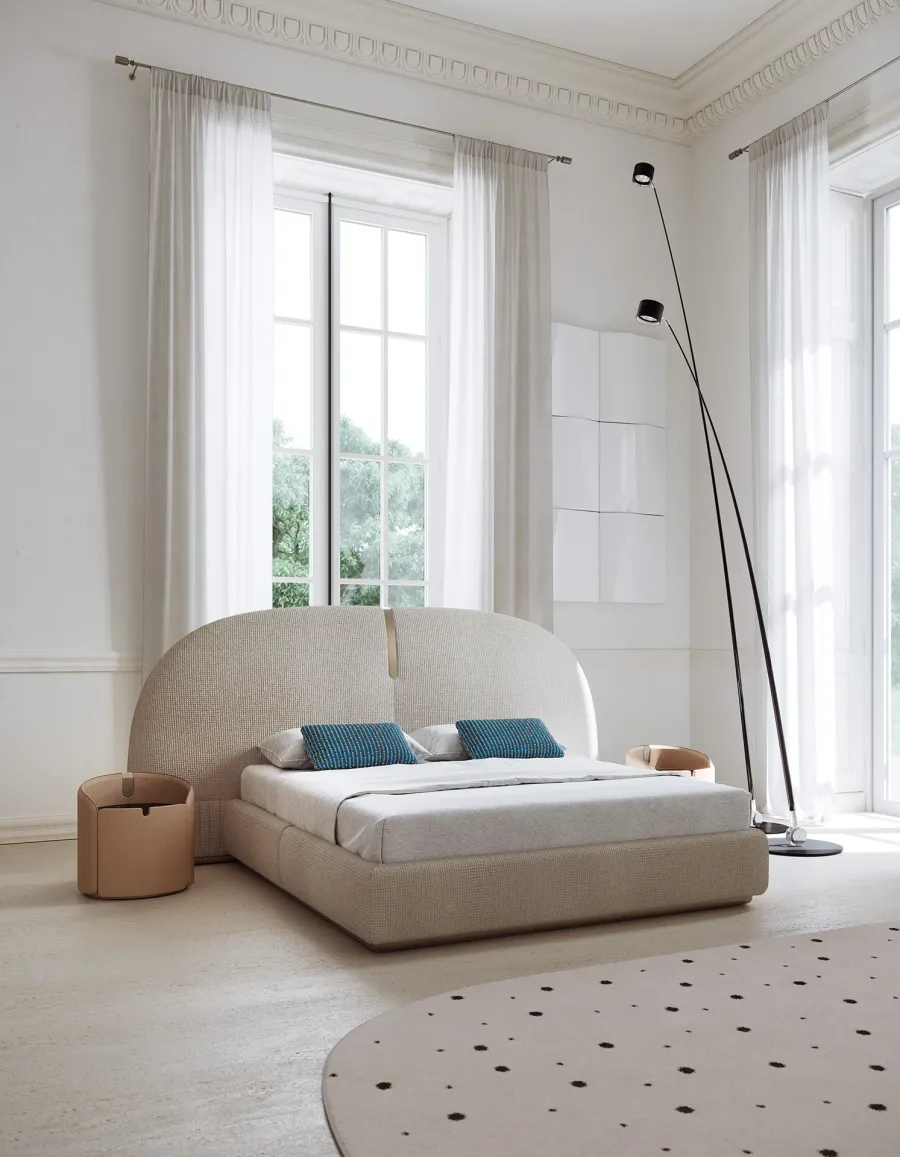 obrazek 3 Eleganckie włoskie łóżko w stylu modernistycznym - do sypialni