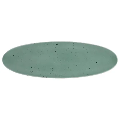Zdjęcie Oryginalny duży owalny porcelanowy talerz 44x14 cm w kolorze turkusu - Seltmann Weiden