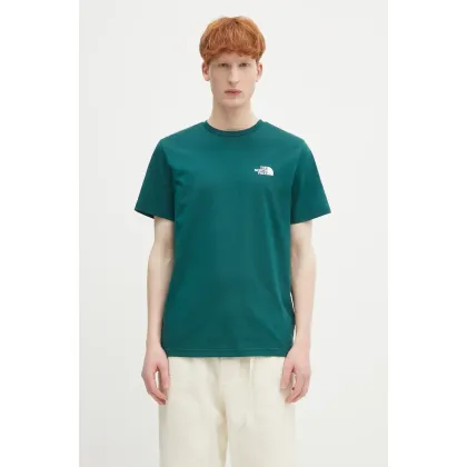 Zdjęcie The North Face t-shirt Simple Dome męski kolor zielony gładki NF0A87NG6GI1