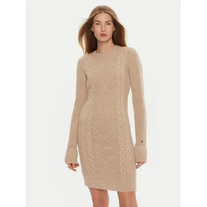 Zdjęcie Guess Sukienka dzianinowa Serena W4BK17 Z3HW0 Beżowy Regular Fit