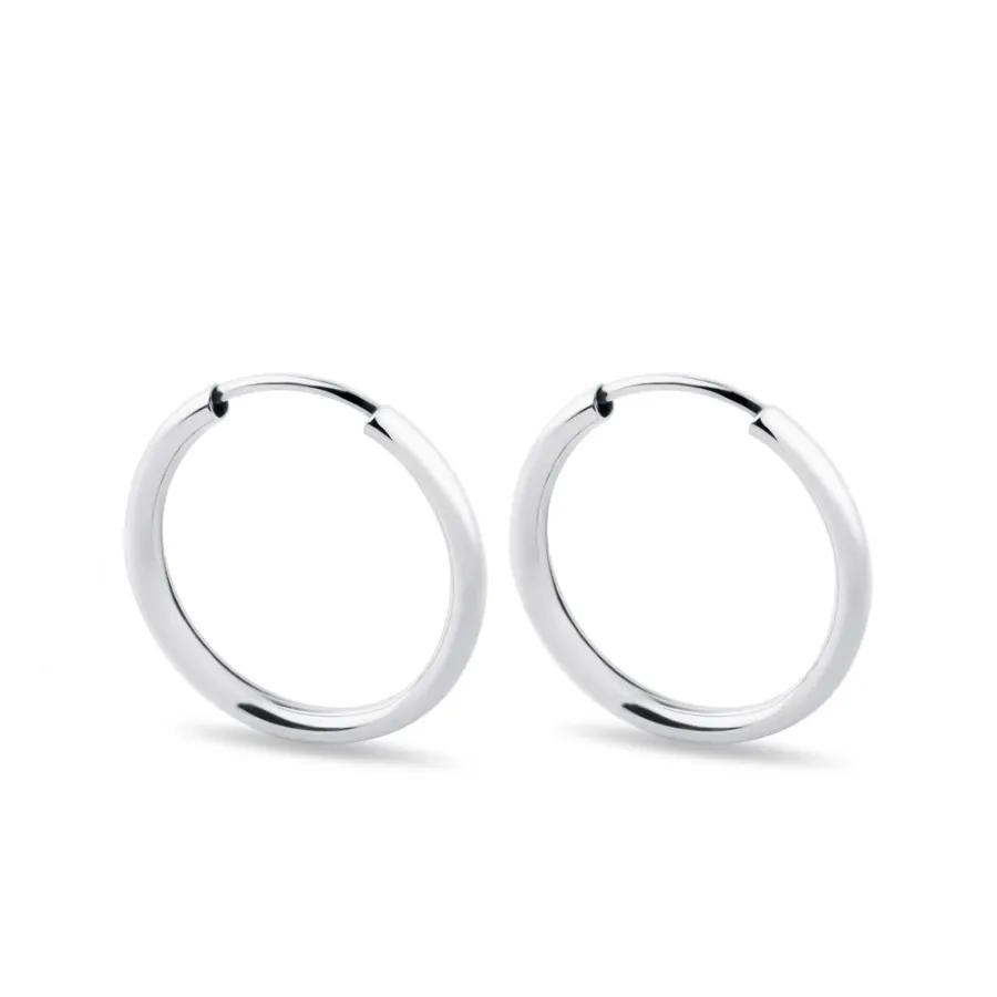obrazek 1 Minimalistyczne złote kolczyki 17 mm KLENOTA