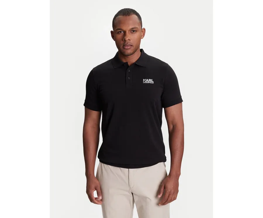 obrazek 1 KARL LAGERFELD Polo 745088 553235 Czarny Regular Fit