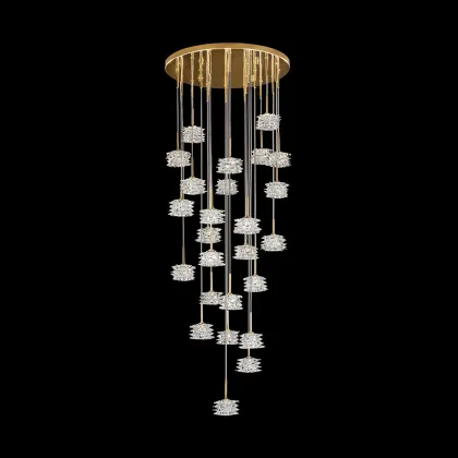 Zdjęcie Luksusowy włoski szklany żyrandol wiszący - szkło murano