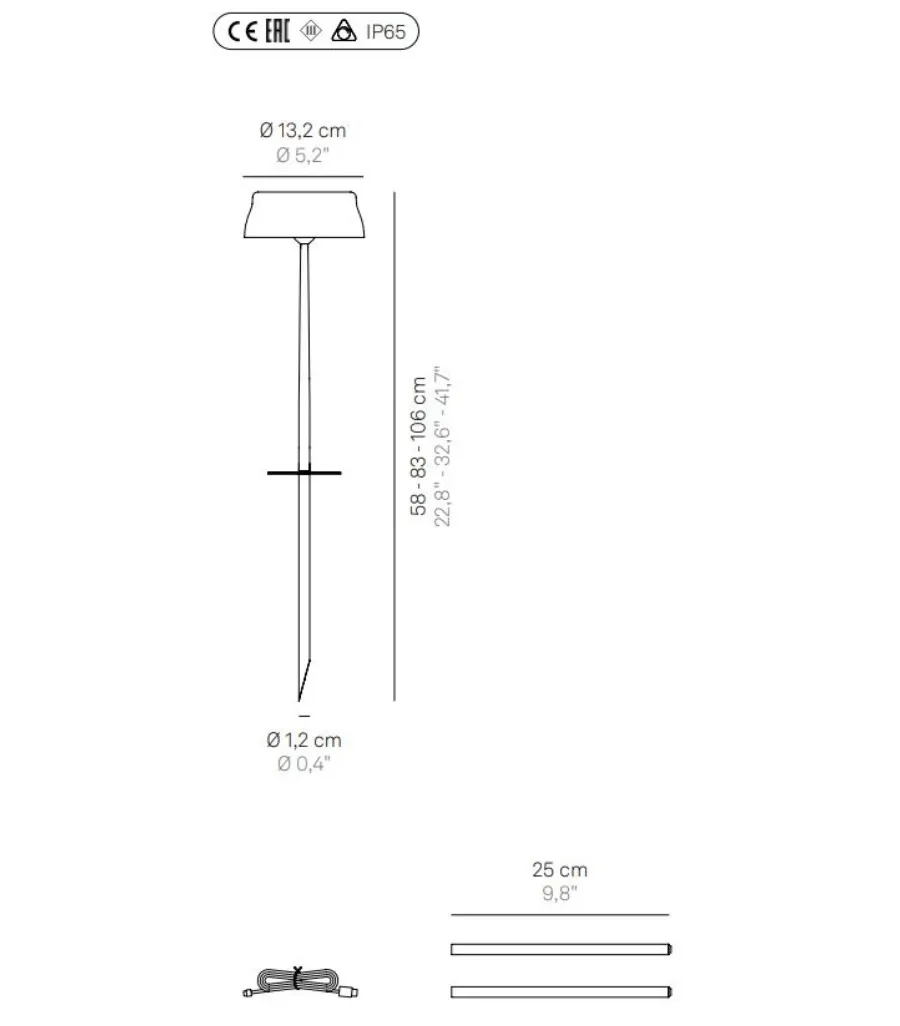 obrazek 2 Ładna lampa ogrodowa Sister od włoskiego producenta