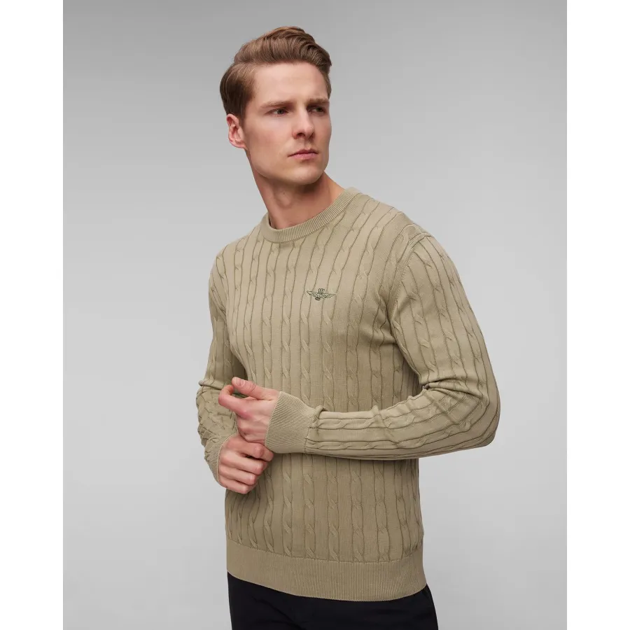 obrazek 1 Zielony Sweter Męski Aeronautica Militare