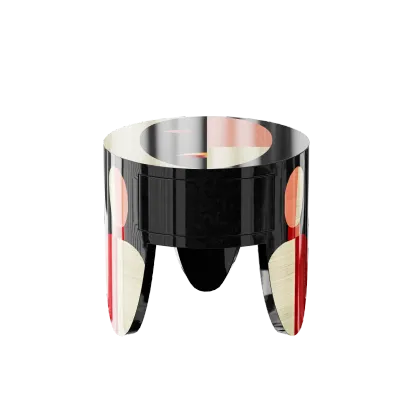 Zdjęcie Stolik nocny z blatem zdobionym stylizowaną twarzą kobiety