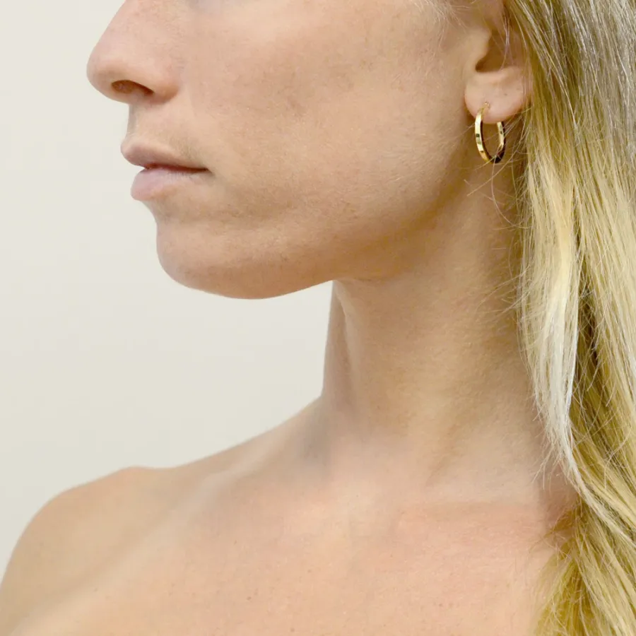 obrazek 5 Eleganckie damskie kolczyki kola z żółtego złota