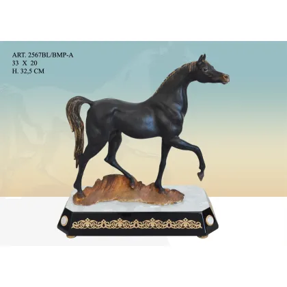 Zdjęcie Piękny czarny koń na jasnej podstawie