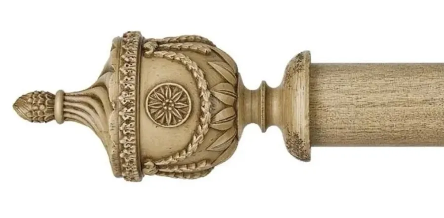 obrazek 2 Apartamentowy karnisz z naturalnego drewna - 45 mm Byron & Byron ( komplet )