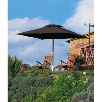 Picture Lipari square umbrella 300×300 cm, coffee color