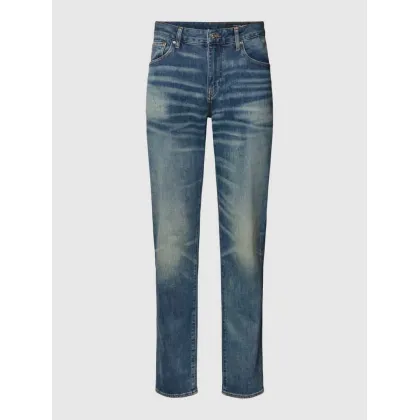 Zdjęcie Jeansy o kroju slim fit z efektem znoszenia