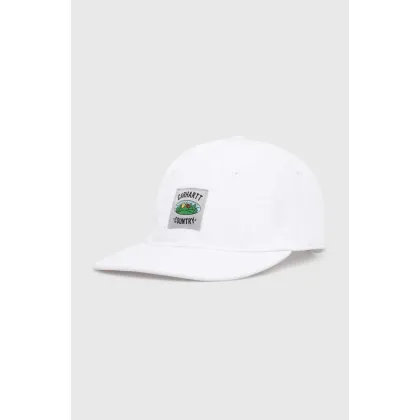 Zdjęcie Carhartt WIP czapka z daszkiem bawełniana Field Cap kolor biały z aplikacją I033216.02XX