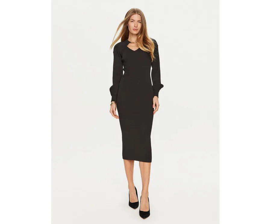 obrazek 1 TWINSET Sukienka dzianinowa 241TP3361 Czarny Slim Fit
