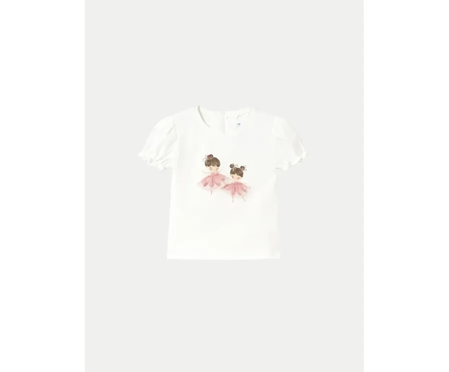 obrazek 1 Mayoral T-Shirt 1041 Écru Regular Fit
