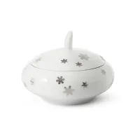 Picture Beautiful porcelain sugar bowl decorated with snowflakes - Leander