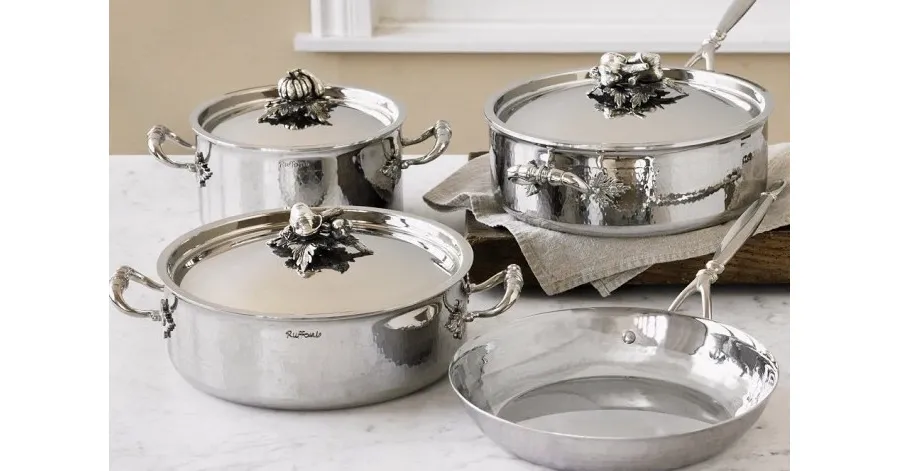 picture 7 Frying pan (steel + aluminum) plated silver
