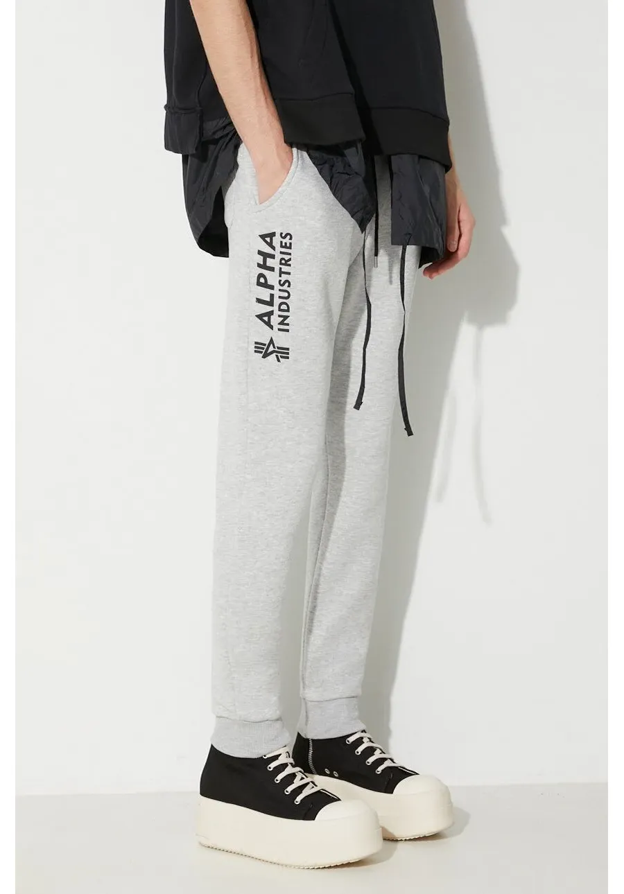 obrazek 1 Alpha Industries spodnie dresowe kolor szary z nadrukiem