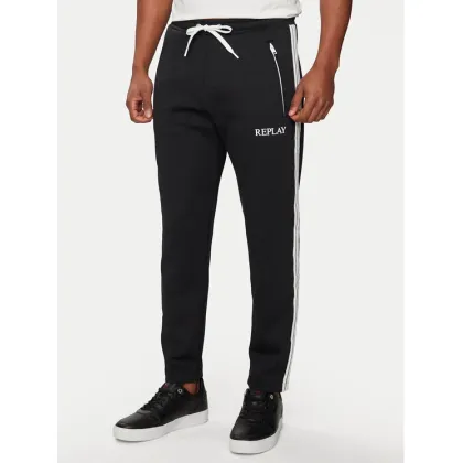 Zdjęcie Replay Spodnie dresowe M9987.000.23590 Czarny Regular Fit REPLAY