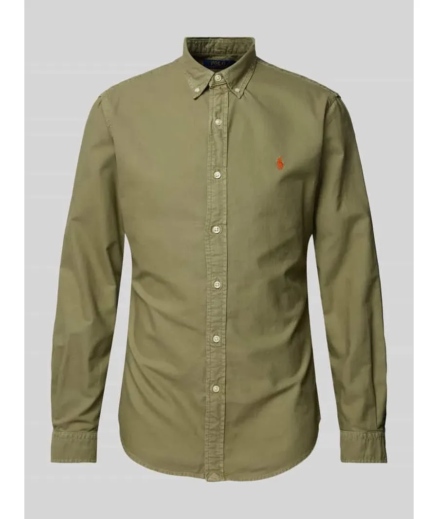 obrazek 1 Koszula casualowa o kroju slim fit z kołnierzykiem typu button down
