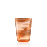 Picture A stunning orange drinking glass made of Murano glass