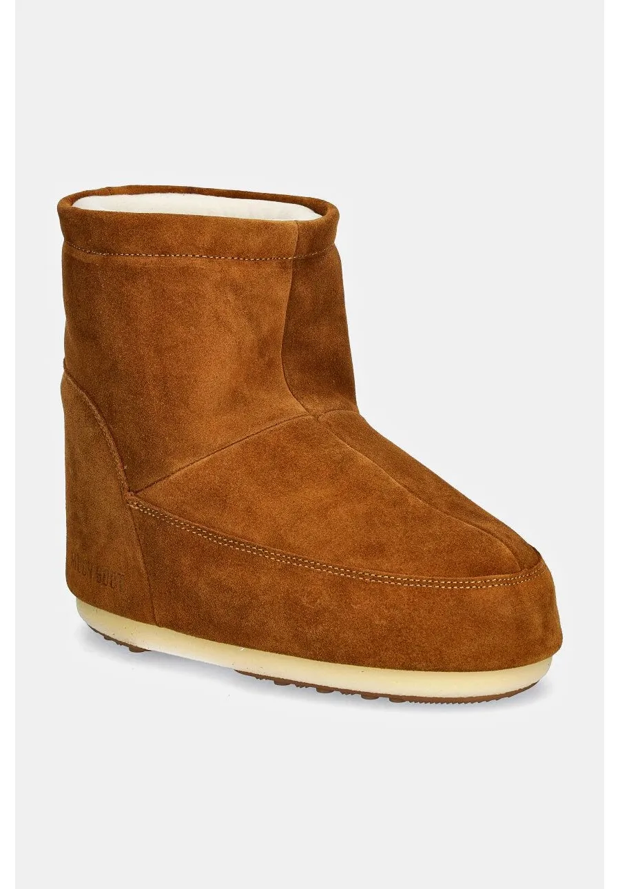 obrazek 1 Moon Boot śniegowce zamszowe Icon Low Nolace Suede kolor brązowy 80D1409400-M008