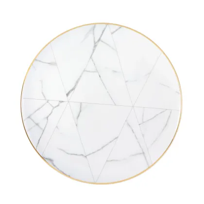 Zdjęcie Porcelanowy talerz obiadowy Carrara inspirowany marmurem z Carrary - Vista Alegre
