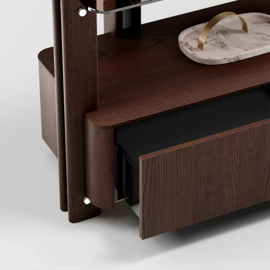 obrazek 25 Wspaniała włoska modernistyczna biblioteczka do salonu lub gabinetu