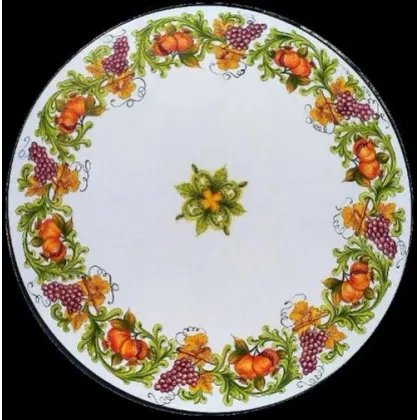 Zdjęcie Elegancki blat do ogrodu wykonany z lawy zdobiony motywem owoców - Ceramiche Valchida