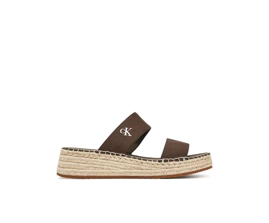obrazek 1 Calvin Klein Jeans Espadryle Sporty Rope Mg Lth Webbing YW0YW01704 Brązowy
