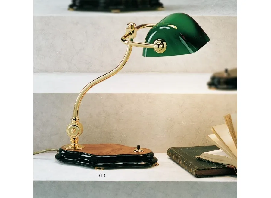 obrazek 1 Stylowa lampa biurkowa z zielonym szkłem - Il Paralume Marina