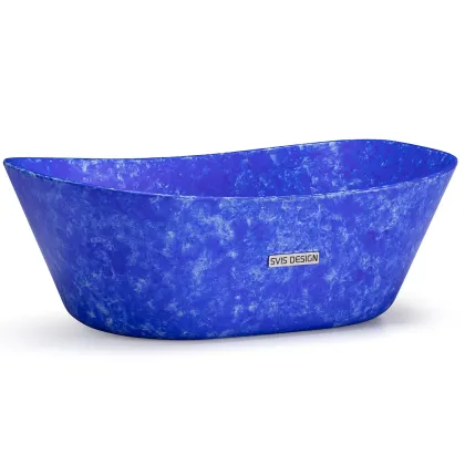 Zdjęcie Ekskluzywna umywalka 50 cm LIBRA BASIC – FINGER PAINTING, niebieski, lakier matowy