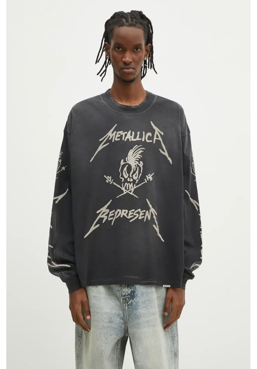 obrazek 1 Represent longsleeve Metallica Garage Inc Longsleeve kolor szary z nadrukiem MLM4366.230