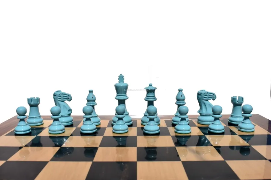 obrazek 5 Niebiesko-czarny zestaw figur szachowych - The Chess Empire