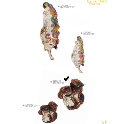 Picture Noble Venetian couple - ceramic decoration - Valle d'oro Patchi