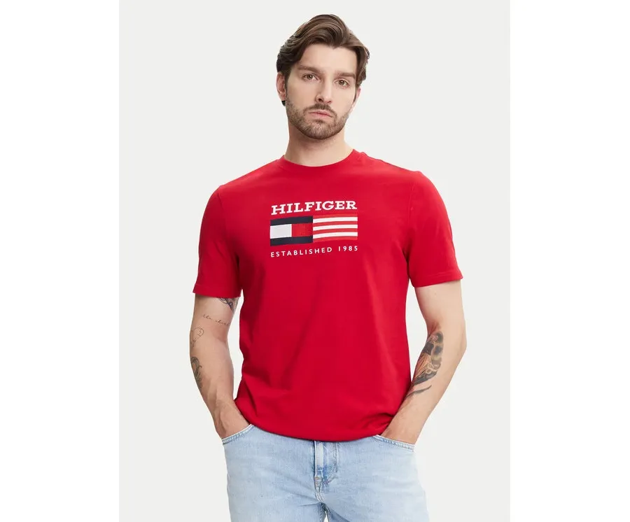 obrazek 1 Tommy Hilfiger T-Shirt American Monotype MW0MW39843 Czerwony Regular Fit