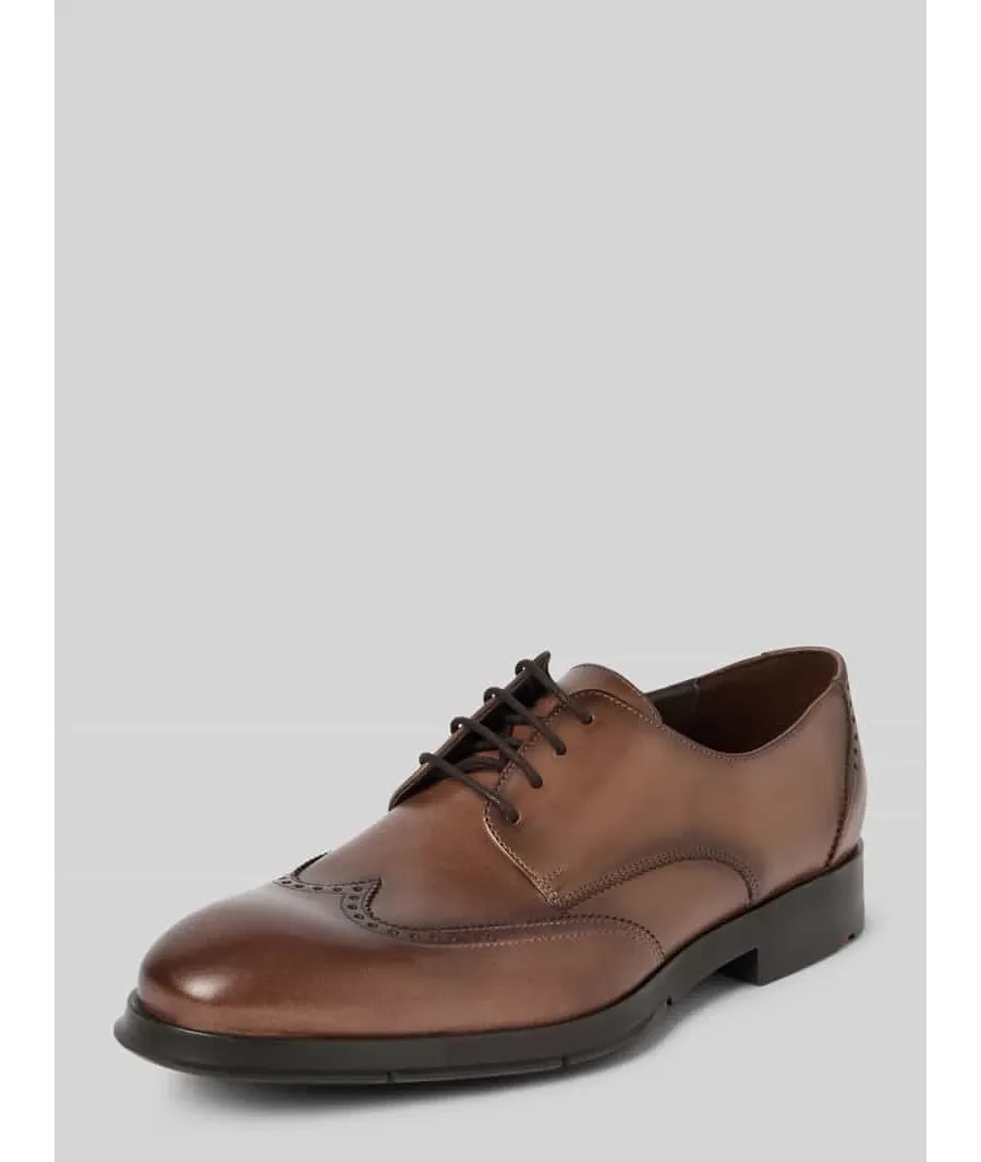 obrazek 1 Buty derby skórzane z ozdobnymi szwami model ‘NAIROBI’
