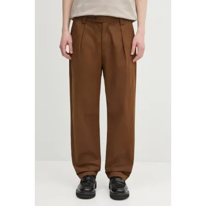 Zdjęcie A.P.C. spodnie bawełniane Pantalon Renato męskie kolor brązowy w fasonie chinos COGZR.H08428