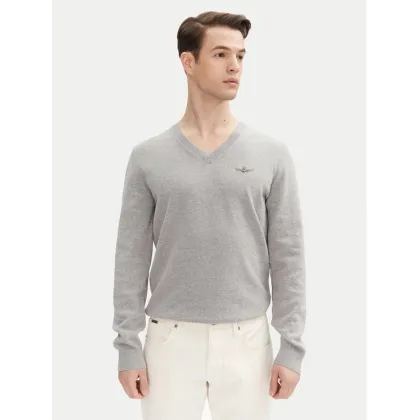 Zdjęcie Aeronautica Militare Sweter 251MA1504L506 Szary Regular Fit