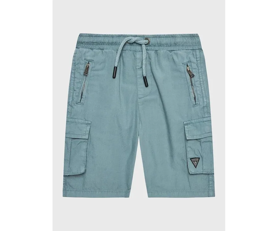 obrazek 1 Guess Szorty materiałowe N2RD01 D3XN0 Niebieski Regular Fit