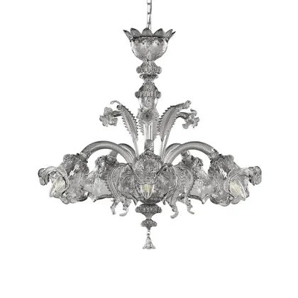 Zdjęcie Spektakularny włoski szklany żyrandol - szkło murano wykonane ręcznie