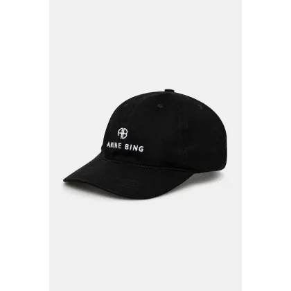 Zdjęcie Anine Bing czapka z daszkiem bawełniana Jeremy Baseball Cap kolor czarny gładka S.12.9084