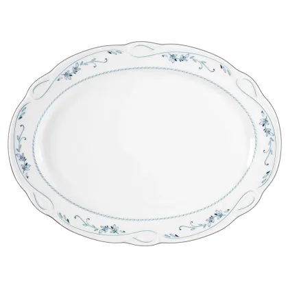 Zdjęcie Stylowy duży owalny półmisek 35x26 cm z klasycznym zdobieniem - Seltmann Weiden