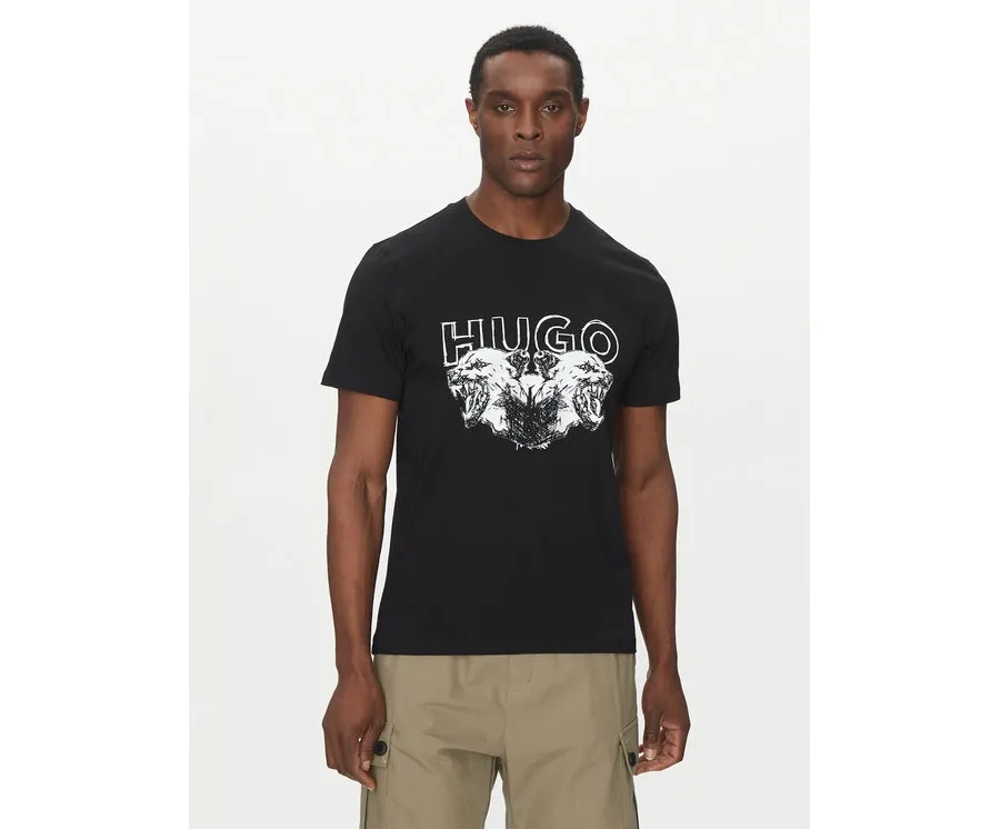 obrazek 1 HUGO T-Shirt Durro 50538257 Czarny Regular Fit