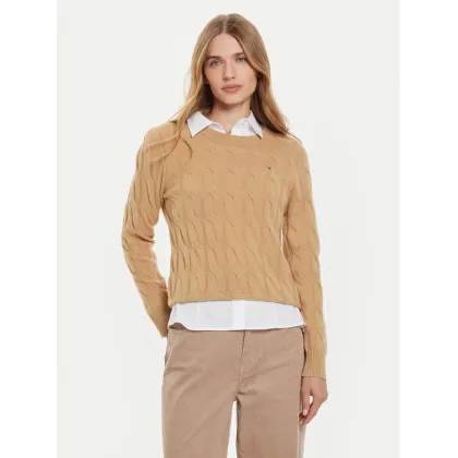 Zdjęcie Tommy Hilfiger Sweter WW0WW43586 Beżowy Regular Fit