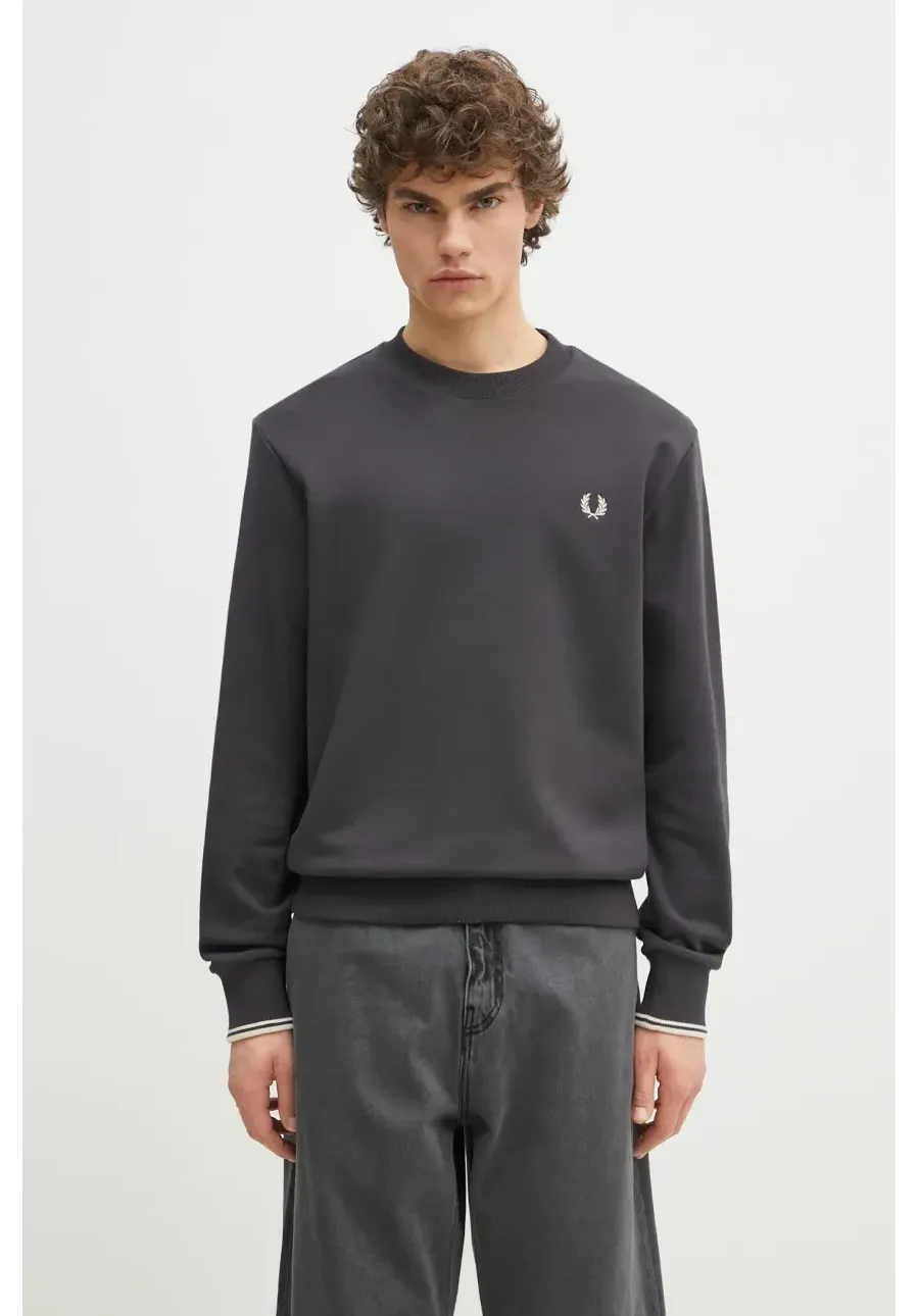 obrazek 1 Fred Perry bluza bawełniana męska kolor szary z aplikacją M7535.V56