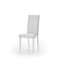 Picture Artificial white leather and dove gray frame - Italian chair - Zanini