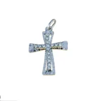 Zdjęcie Piękny krzyż z cyrkoniami włoskiego producenta 22x17mm