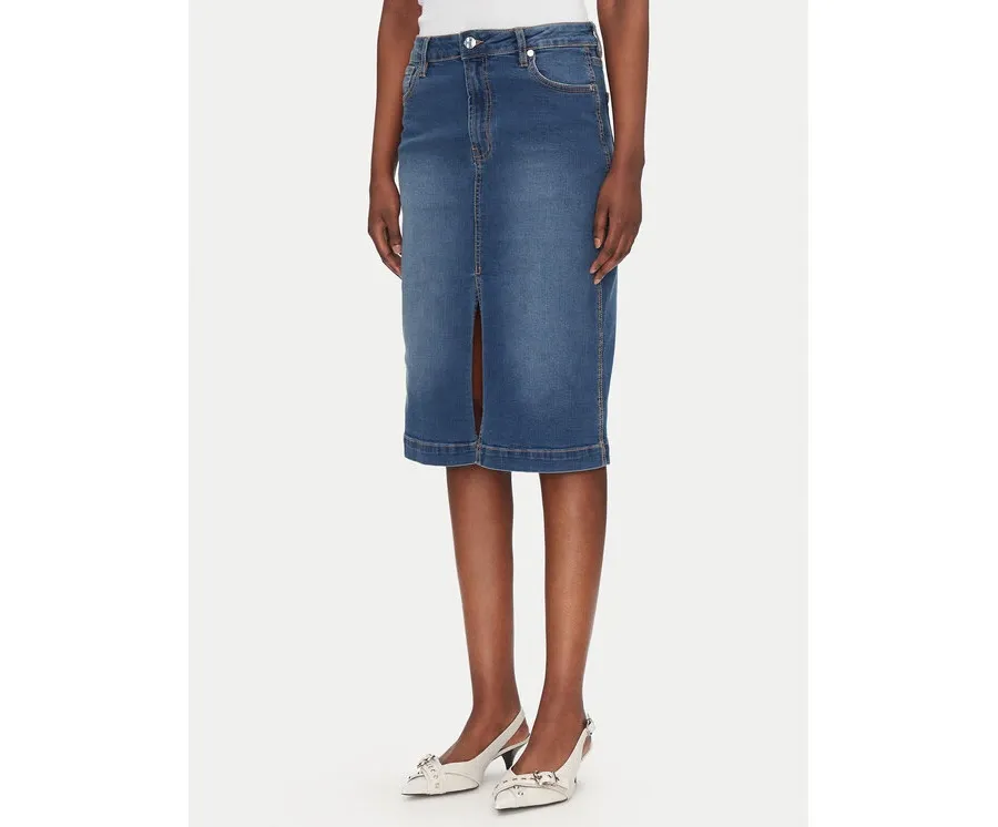 obrazek 1 Silvian Heach Spódnica jeansowa Quofoy GPP25403LO Granatowy Regular Fit