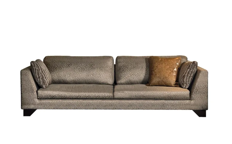 obrazek 1 Elegancka sofa DUNE - brązowa ekoskóra na podstawie- Collecion Alexandra