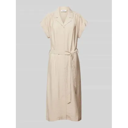 Zdjęcie Sukienka midi z kołnierzem z połami model ‘Gianara’